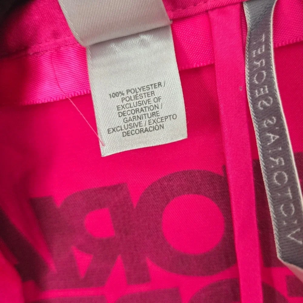 Victoria's Secret Fashion Show Robe NYC 2011 Pink Satin Angel Rhinestone CoverUp